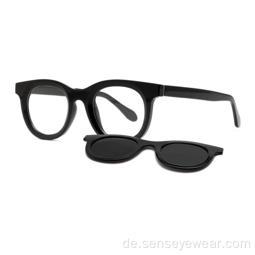 Luxus-Kegel-TR90-magnetischer polarisierter Clip auf Sonnenbrillen